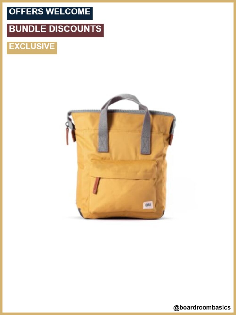 The Bantry Tote Backpack - Small 7L Waterproof Nylon Work Bag with Pockets